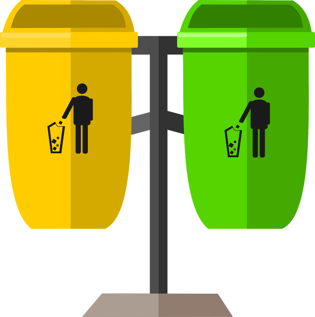 trash can, recycle bin, bin